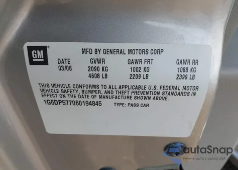 2006 Cadillac Cts Standard из США, поврежденный, VIN 1G6DP577060194845